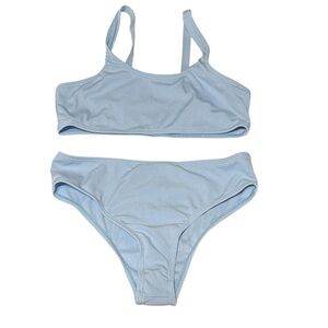 Light Flaws Light Blue Ribbed Girls 2 Piece Swim Set From Amazon 160 (US 14-16Y)